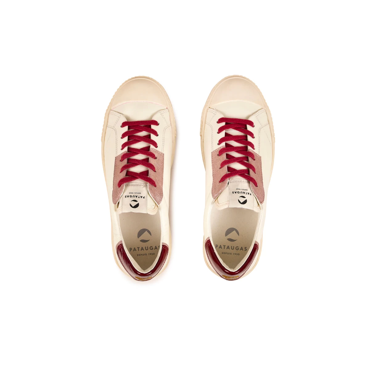 Pataugas ARAN/MIX F4H OFFWHITE/BORDEAUX – Image 3