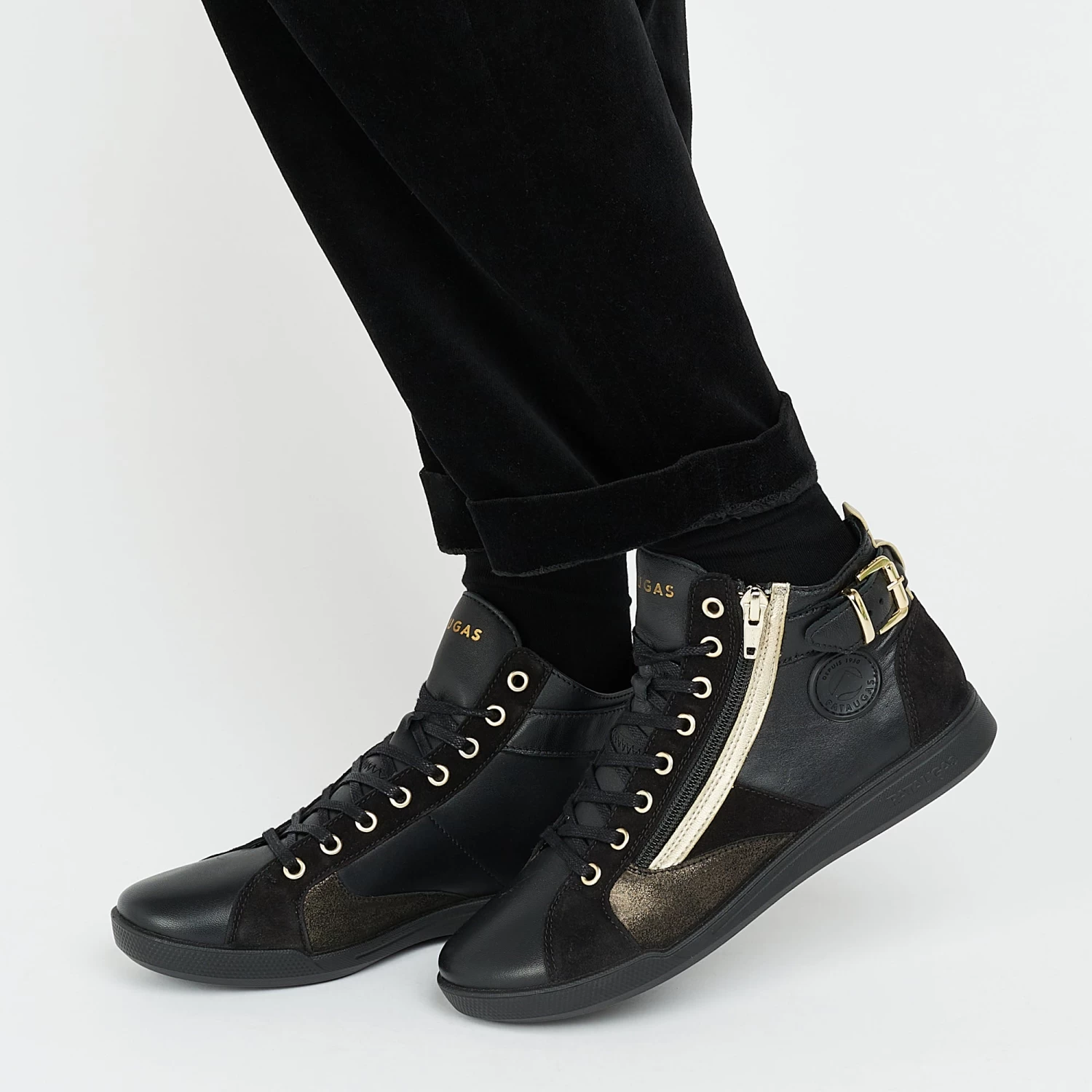 Pataugas PALME/MIX F4H NOIR/DORÉ – Image 2